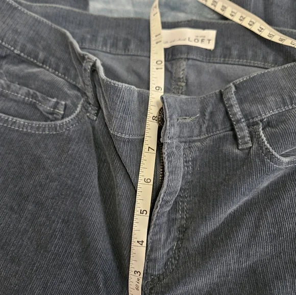 Womens LOFT Corduroy Gray/blue Skinny Pants! - Picture 8 of 9